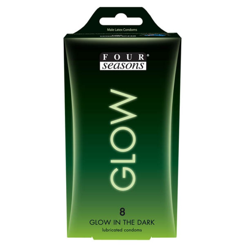 Four Seasons Glow N' Dark Condoms - 8 pack